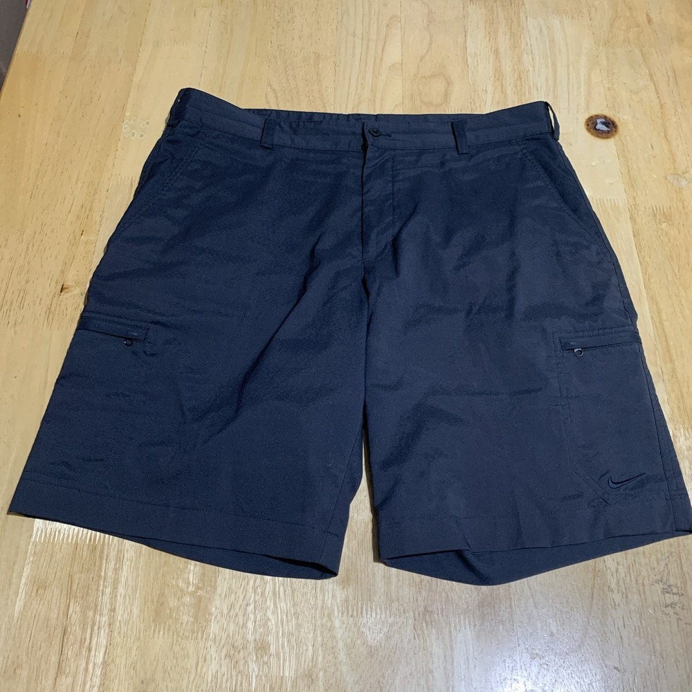 Nike Golf Mens Cargo Shorts Sz‎ 34/G Dri-Fit Style 401501-010 Black Stretch Poly